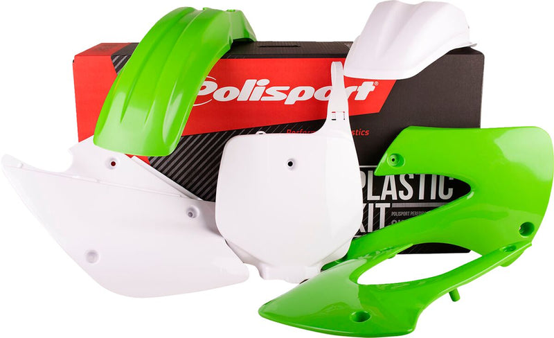 Complete OEM MX Body Kit Green / White For Kawasaki KX 85 17/14 2001-2006