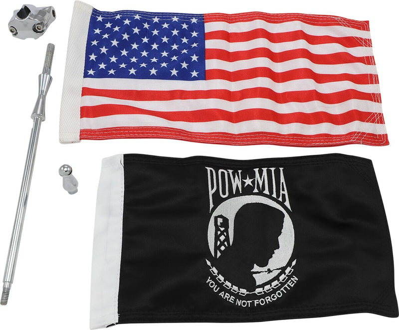 Flag With 1/2" Vertical Mount Chrome