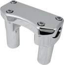 Handlebar Riser & Top Clamp Kit Chrome - 3 Inch x 25.4mm