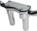 Handlebar Riser & Top Clamp Kit Chrome - 4 Inch x 25.4mm