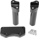 Handlebar Riser & Top Clamp Kit Gloss Black - 6 Inch x 25.4mm