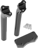 Handlebar Riser & Top Clamp Kit Gloss Black - 9-1/2 Inch