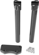 Handlebar Riser & Top Clamp Kit Gloss Black - 12 Inch