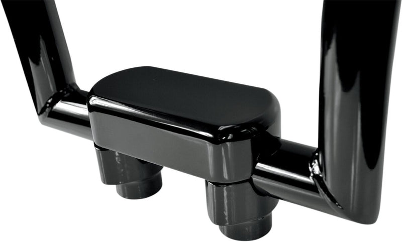 Handlebar Riser & Top Clamp Kit Gloss Black - 1-1/2 Inch