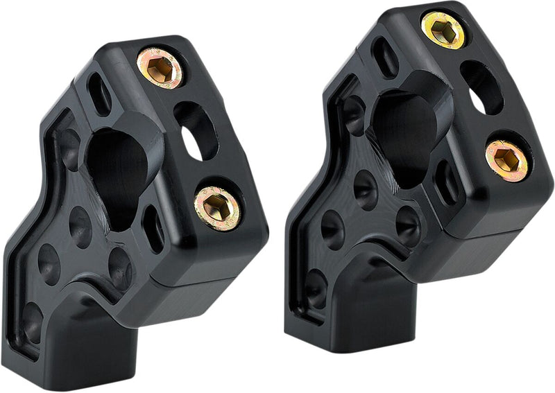 Handlebar Risers 2-1/2" Pullback 1-1/2" Dual Black