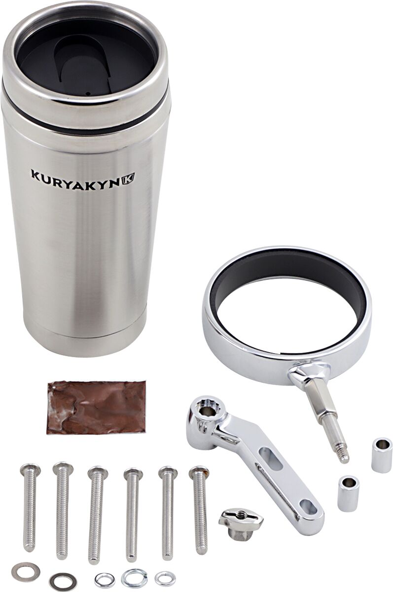 Universal Drink Holder With Stainless Cup Chrome