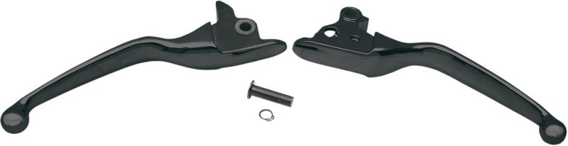 Wide Blade Lever Set Matt Black For Harley Davidson FLHR 1584 2008