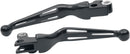 Slotted Wide Blade Lever Set Matt Black For Harley Davidson FLHR 1584 2008