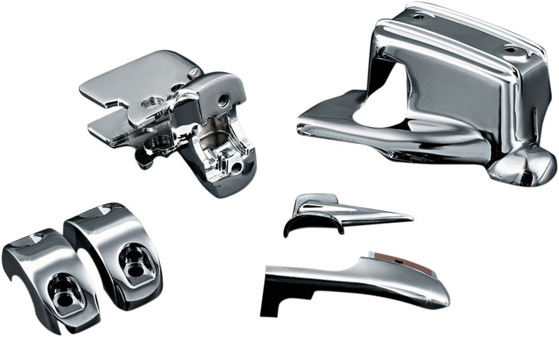 Handlebar Control Cover Kit Chrome For Harley Davidson FLHR 1584 2008