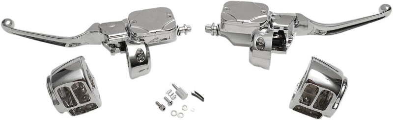 Handlebar Control Kit Chrome For Harley Davidson FLHR 1340 1996-1998