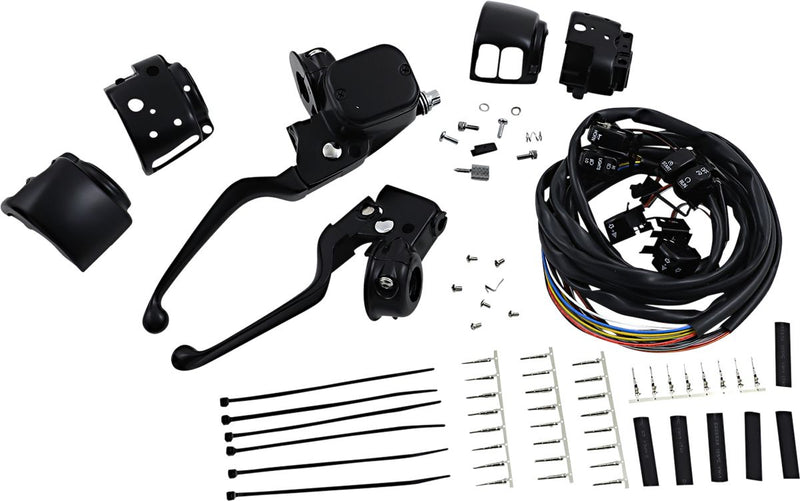 Handlebar Control Kit Black For Harley Davidson FLHR 1450 1999