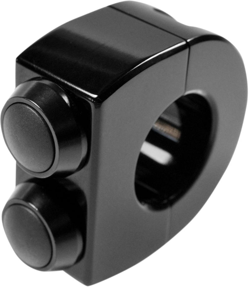 Mo-Switch 2 Push-Button 25.4 MM Black Housing / Black Buttons