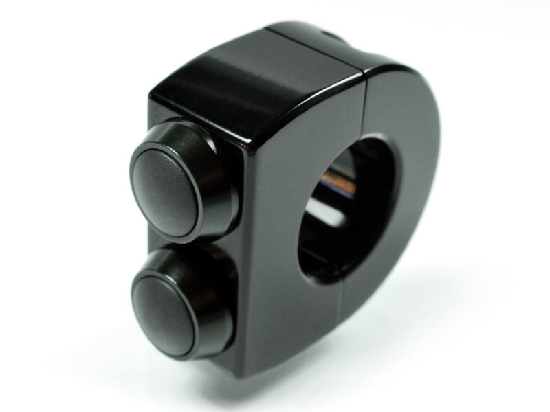 Mo-Switch 2 Push-Button 22 MM Black Housing / Black Buttons