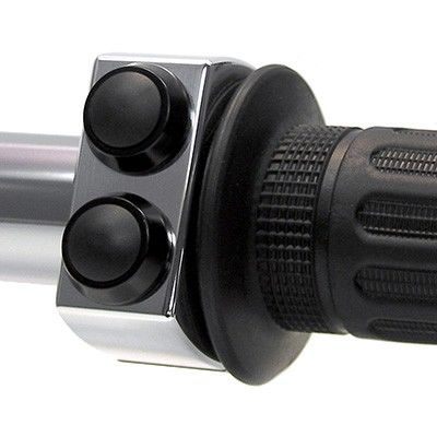 Mo-Switch 2 Push-Button 22 MM Polished Housing / Black Buttons