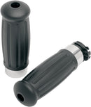 Vintage Style Grips Black / Chrome For Harley Davidson FLD 1690 2012-2013