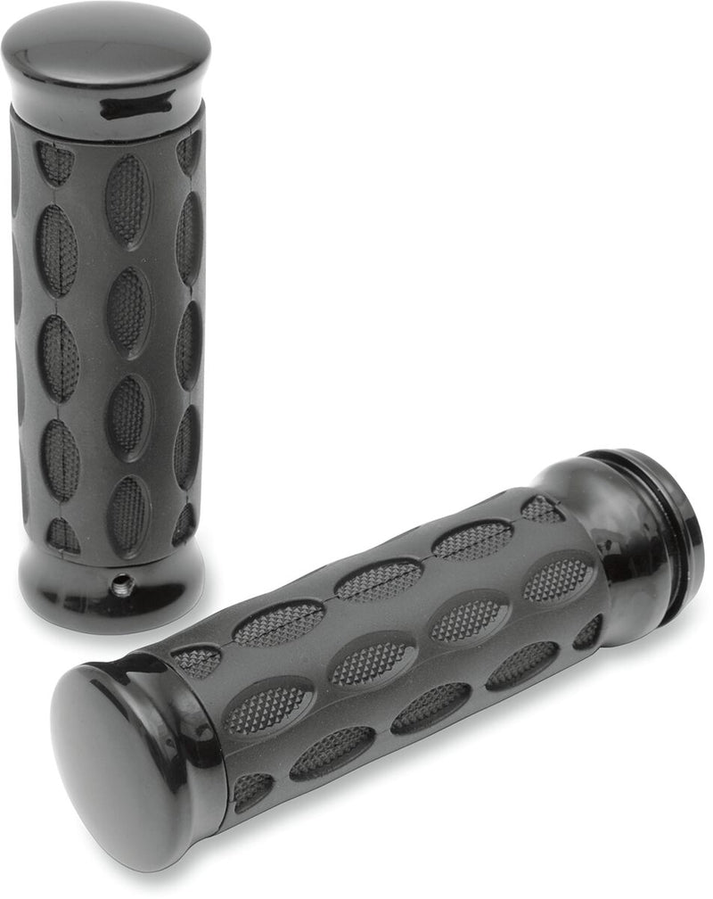 Custom Rubber Grips Black For Harley Davidson FLHR 1584 2008