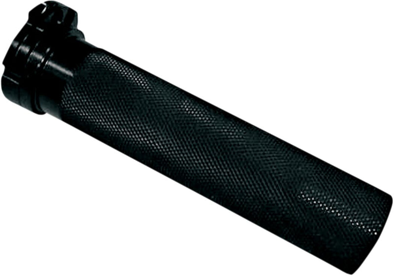 Throttle Tube Diamond Knurled Billet Aluminum Black