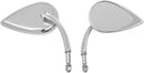 Tear Drop Mirror Short Stem Chrome
