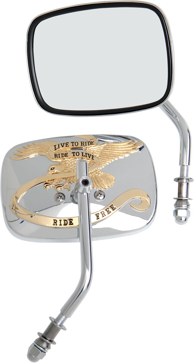 Live To Ride Custom Mirrors Chrome / Gold