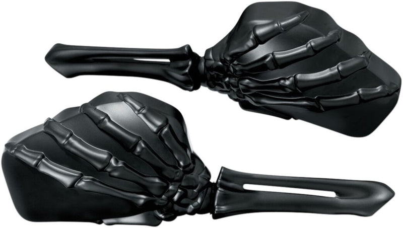 Skeleton Hand Mirrors With Black Stems & Black Heads