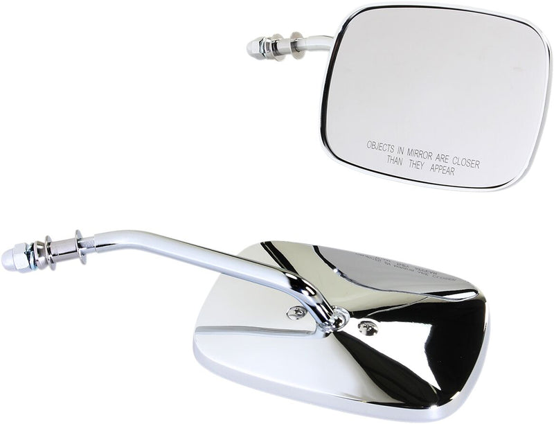 OEM-Style Rectangular Mirrors Chrome - Short