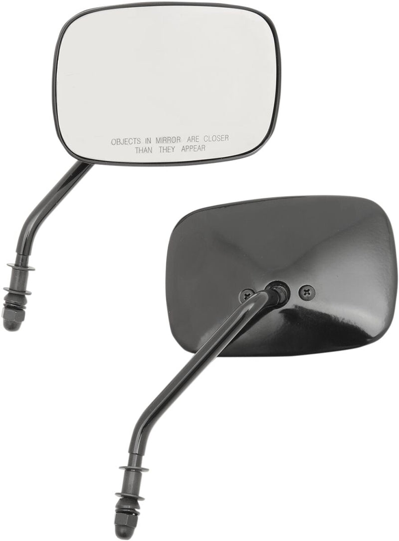 OEM-Style Rectangular Mirrors Gloss Black - Short