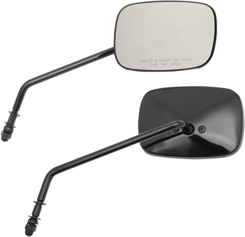 OEM-Style Rectangular Mirrors Gloss Black - Long