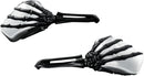 Skeleton Hand Mirrors With Black Stems & Chrome Heads