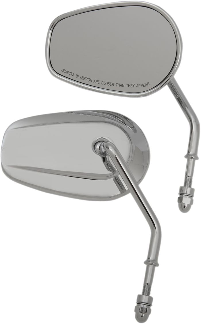 OEM-Style Short Stem Teardrop Mirror Chrome