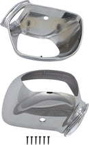 Chrome Plastic Mirror Housings Black | Vendor No