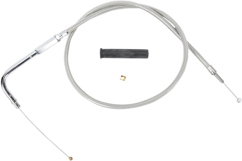 Stainless Braided Throttle Cable Unfinished - 37 Inch For Harley Davidson FLD 1690 2012-2013