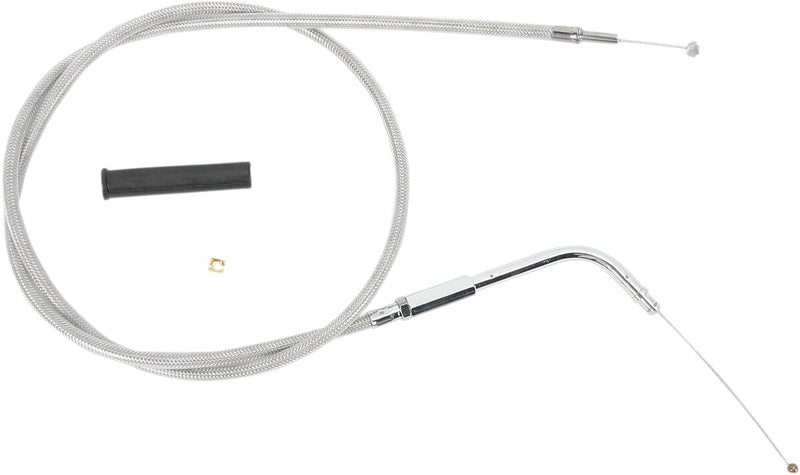 Stainless Braided Idle Cable Unfinished - 39.5 Inch For Harley Davidson FLD 1690 2012-2013