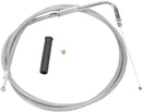 Stainless Braided Throttle Cable Unfinished - 50 Inch For Harley Davidson FLHR 1340 1994-1995