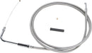 Stainless Braided Throttle Cable Unfinished - 54 Inch For Harley Davidson FLHR 1340 1994-1995