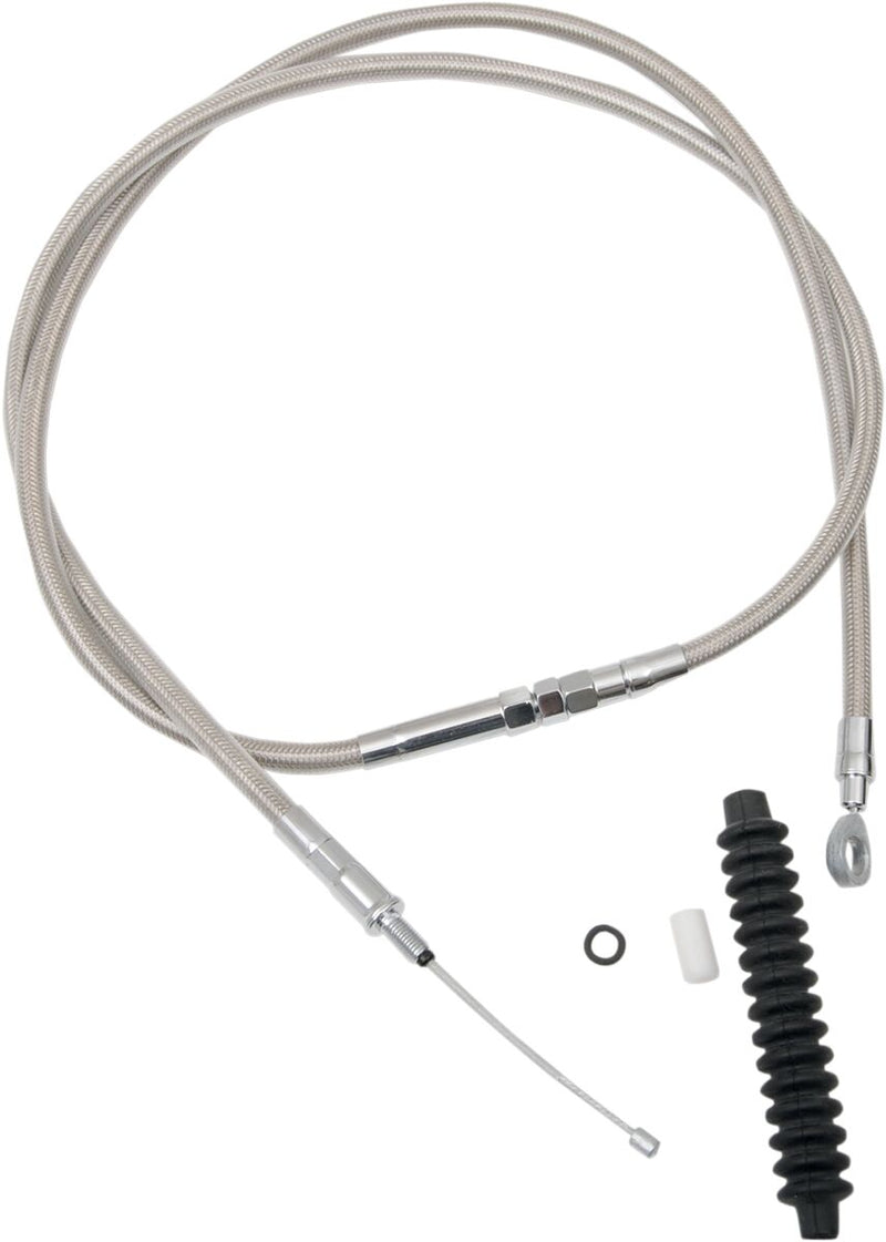 High-Efficiency Braided Stainless Steel Clutch Cable Chrome For Harley Davidson FLD 1690 2012
