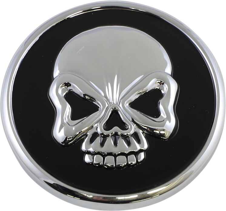 Skull Gas Cap Black / Chrome For Harley Davidson FLD 1690 2012-2013