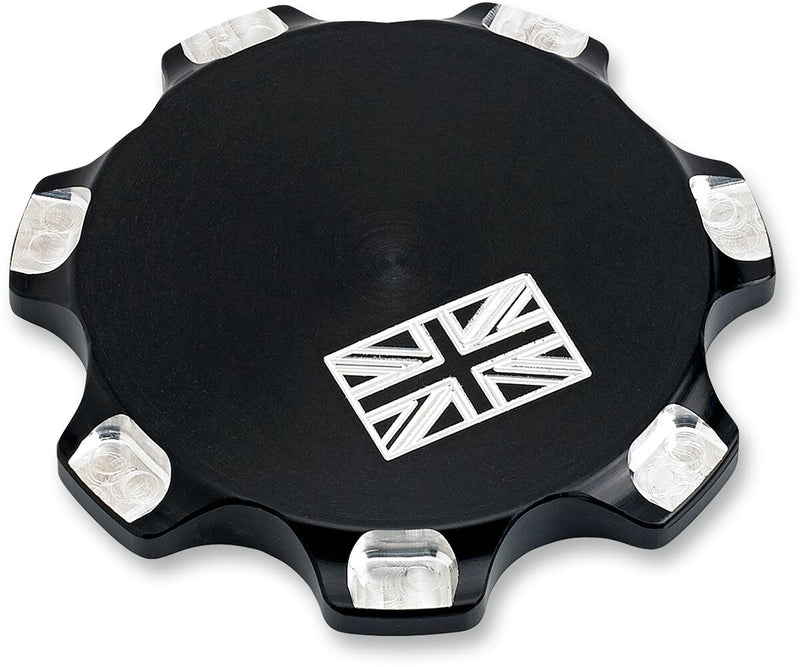 Billet Gas Cap Union Jack Black