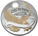 Fuel Door Live To Ride Chrome / Gold