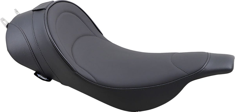 Backrest Compatible Solo Seat Mild Stitched Black For Harley Davidson FLHT 1340 1997-1998