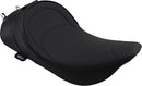 Backrest Compatible Solo Seat Mild Stitched Black For Harley Davidson FLHR 1340 1997-1998