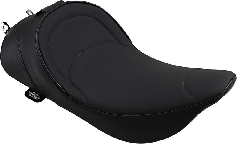 Backrest Compatible Solo Seat Mild Stitched Black For Harley Davidson FLHR 1340 1997-1998