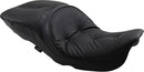 Backrest Compatible 2-Up Leather 1" Lower Touring Seat Pillow Black