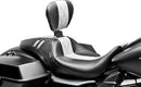 Outcast GT Full-Length Double Diamond Seat Black / White For Harley Davidson FLHR 1750 ABS 2021-2022