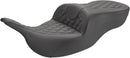Road Sofa Lattice Stitch Seat Black For Harley Davidson FLHT 1340 1997-1998