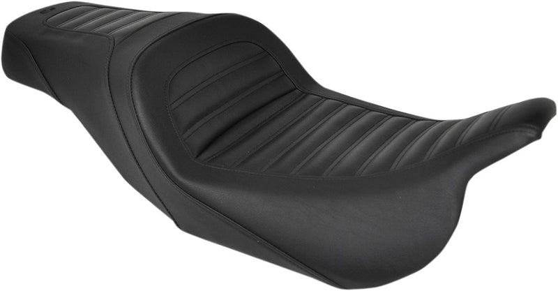 Slim Roll & Pleat Seat Black For Harley Davidson FLHR 1750 ABS 2021-2022