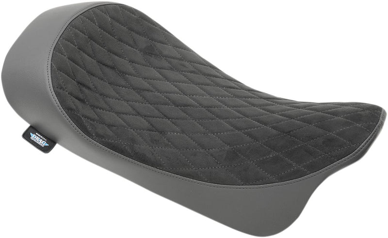 EZ-ON Mount Low-Profile Solo Seat Diamond Faux Suede Black