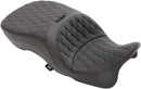 Large Touring Seat Double Diamond Black For Harley Davidson FL09