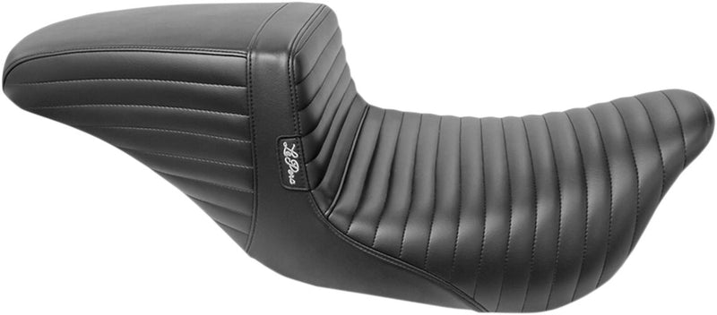 Kickflip 2-Up Pleated Seat Black For Harley Davidson FLHR 1584 2008