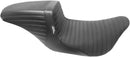 Kickflip 2-Up Pleated With Gripp Tape Seat Black For Harley Davidson FLHR 1584 2008