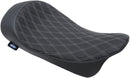 EZ-ON Mount Low-Profile Solo Seat Double Diamond Black / Silver For Harley Davidson FLHR 1750 2017-2019